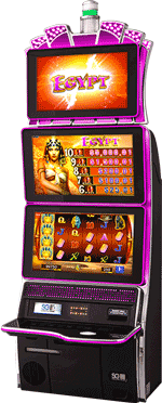 Slot machine Egypt with multi level progressives and lucky ancient symbols on WMS SG TwinStar cabinet