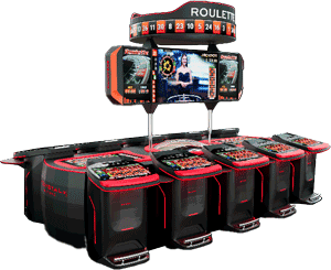 Auto Roulette electronic station terminals for slot gaming floors