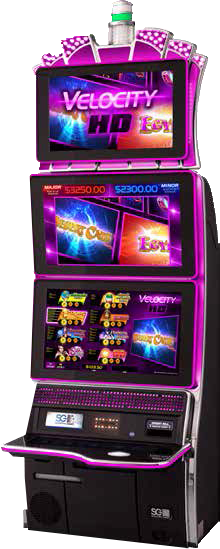 Velocity HD-4 slot game package on TwinStar slant slot machine cabinet